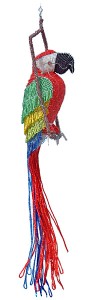 beaded macaw; beaded parrot