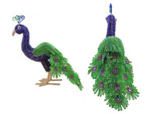 beaded peacock