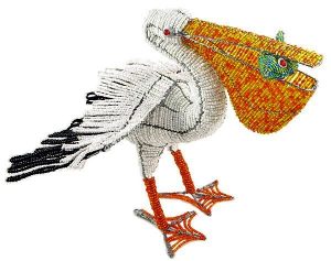 beaded bird figurines