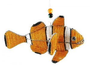 beaded clown fish figurine