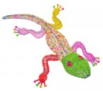 beaded gecko figurine