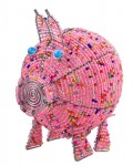 beaded piggy bank