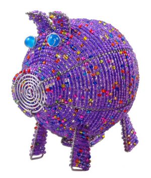 beaded piggy banks