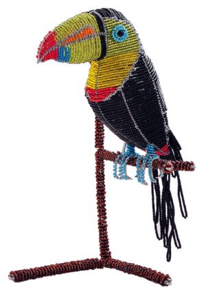 beaded toucan figurine