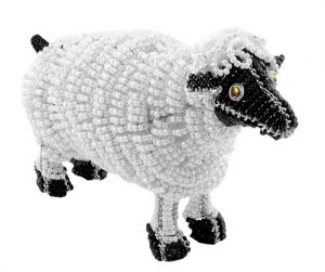 beaded farm animal figurines