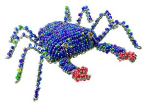 mini beaded crab figurine