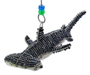 mini beaded hammerhead figurine