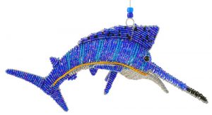 beaded marlin figurine