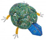 beaded turtle figurine, beaded tortoise figurine