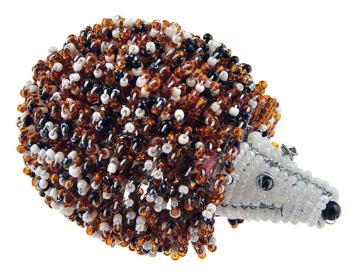 beaded hedgehog figurine