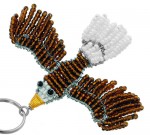 beaded eagle key chain, beaded bald eagle key chain, eagle keyring