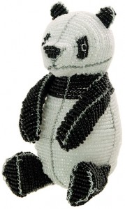 beaded panda figurine