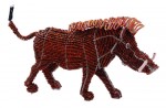 beaded warthog figurine