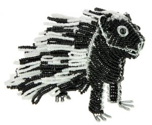 beaded porcupine figurine