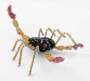 beaded scorpion figurine