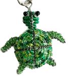 beaded turtle keychain, beaded turtle key chain, tortoise keyring