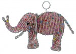 beaded elephant ornament, beaded elephant, elephant ornament