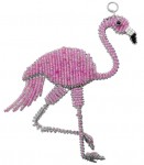 beaded flamingo, flamingo ornament