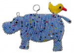 beaded hippo ornament, beaded hippo, hippo ornament