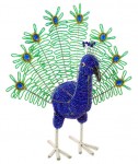 beaded peacock, beaded peacock figurine