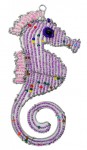 beaded seahorse ornament, beaded seahorse, seahorse ornament