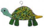 beaded turtle ornament, beaded turtle, turtle ornament