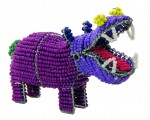 beaded hippo, beaded hippopotamus