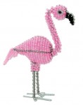 beaded flamingo, flamingo figurine