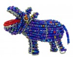 beaded hippo, beaded hippo figurine