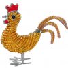beaded rooster, rooster figurine