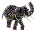 beaded elephant, beaded elephant figurine