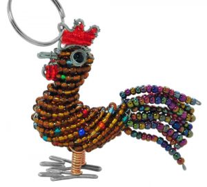 beaded rooster, rooster key chain, rooster keychain, rooster keyring, beaded rooster key chain, beaded rooster keychain, beaded rooster keyring, beaded rooster key holder
