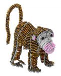 beaded monkey, monkey figurine