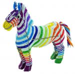 beaded zebra, zebra figurine