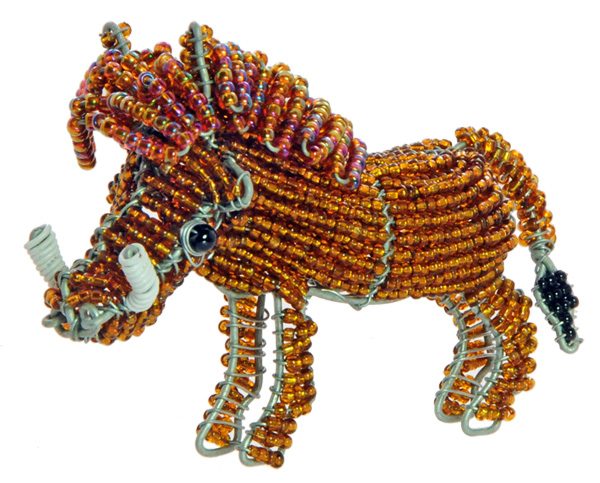 beaded warthog, warthog figurine