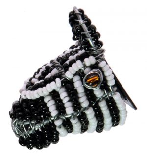 beaded zebra magnet