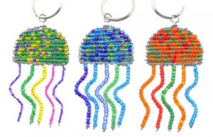 jellyfish key chain, jellyfish keychain, jellyfish keyring