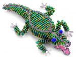 beaded crocodile, beaded gator, beaded alligator