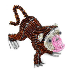 beaded monkey, beaded chimp, beaded chimpanzee