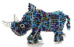 beaded rhino, rhino figurine