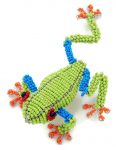 beaded tree frog, tree frog figurine