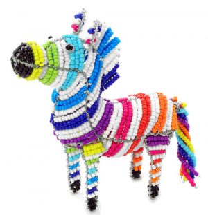 beaded African animals