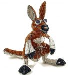 beaded kangaroo, kangaroo figurine