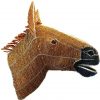 beaded horse head, horse trophy head