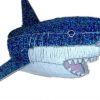 beaded shark head, stuffed shark head