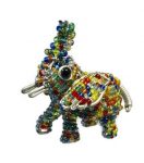 beaded elephant key chain, beaded elephant keychain, beaded elephant keyring