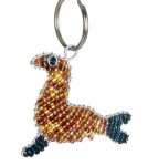 beaded seal key chain