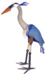 beaded blue heron, blue heron figurine