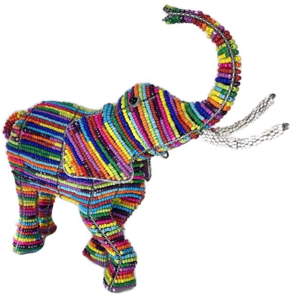 beaded elephant figurine