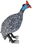 beaded guinea fowl figurine